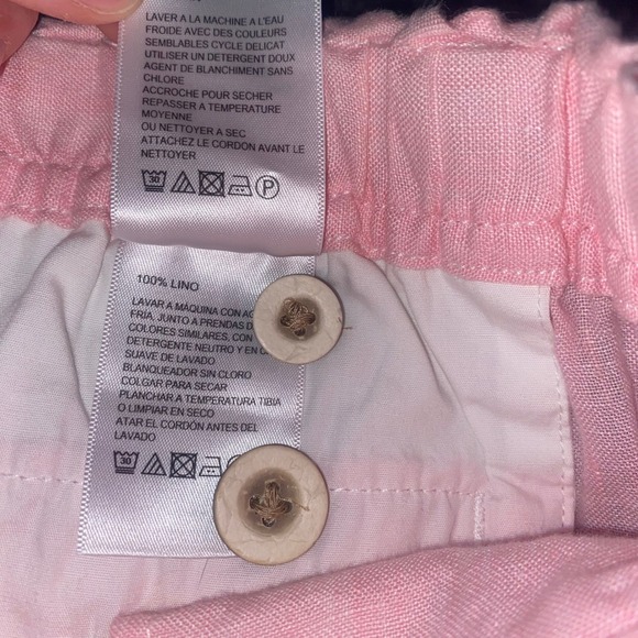 NWOT Tommy Bahama Pink 100% Linen Drawstring Shorts Womens XS Relax Summer Beach - Picture 6 of 9